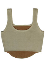 Load image into Gallery viewer, Elevate your wardrobe with our Cream Hibiscus Knit Crop Tank Top, featuring an exclusive hand-drawn intarsia design. This unique piece combines artistry and comfort, making it a standout addition to any collection. This tank top seamlessly blends style and craftsmanship, offering a fresh take on knitwear that&#39;s both fashionable and functional.
