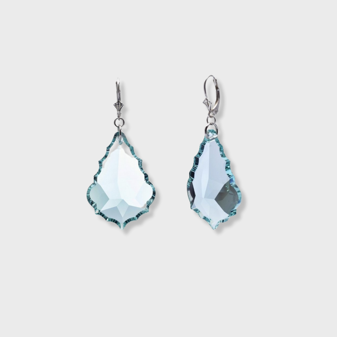 Aquamarine swarovski discount earrings