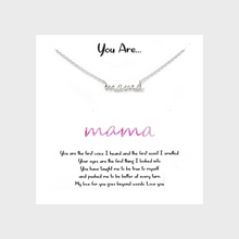 Load image into Gallery viewer, Silver Mama Script Necklace
