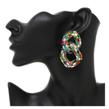 Load image into Gallery viewer, Pave Chunky Link Earrings
