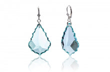 Load image into Gallery viewer, These exquisite Swarovski Crystal Earrings were literally fashioned from vintage chandeliers. They are light weight and come in aquamarine, clear and purple. The Vintage Swarovski Earrings are hand made and sold exclusively on Glam Expressway.
