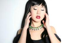 Load image into Gallery viewer, Lime Green Neon Statement Necklace
